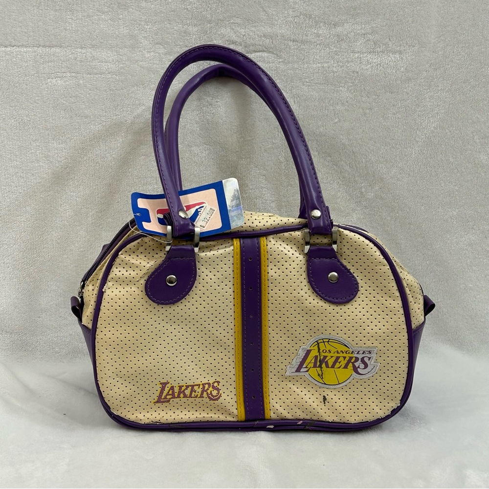 Los Angeles LA Lakers NBA Basketball Perfect Bowler Hand Bag Women’s Purse Read